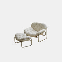 Single Sofa Chair Minimalist Light Luxury Cream Style Leisure Chair Living Room Vintage Bauhaus Style Retro Chair