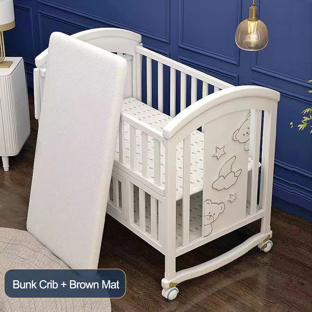 Pure Era Baby Crib Sets with Changing Table Infant Portable Crib