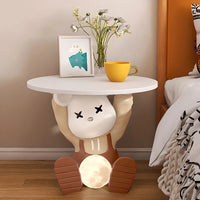 Bedside Nightstand Home Decor Room Rabbit Statues Bedside Table Bedroom Small Storage Side Table Creative Simple Storage Cabinet