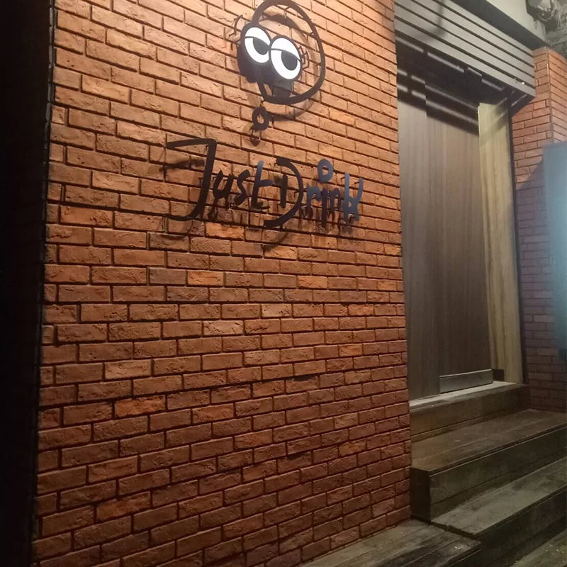 PU 3D Faux Brick Wall Panels Red Brick Wall Panel Imitation Stone Wall Panel