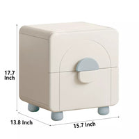 Solid wood bedside table, cream style, bedroom bedside storage cabinet, household white bedside storage cabinet