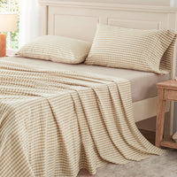 100% Washed Cotton Gingham Bed Sheet Set