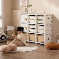 Classic Children's Toy Multi-layer Storage Rack, Baby Storage Cabinet Rack Storage Rack