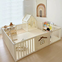 Safety Baby Playpen - Indoor Home Protective Barrier for Infants, Soft Crawling Mat and Secure Baby Gate for Children's Playtime