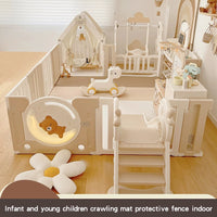 Indoor Newborn Playpen & Play Yard Play Pen with Toys and House | Glowing Moon Bear