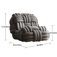Upholstered Lounge Chair Creative Woven Leisure Chair Light Luxury Single Sofa Chair