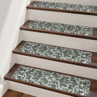 Staircase Step Treads Foam Stair Pads Cushioned | 8" x 30" PVC Material(Set of 2,12)