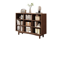 Solid Wood 35 Inch Hight Storage Bookcase, with 4 Shelves Closed Back, Wood Bookshelf, Storage Bookcase For the Living Room, Study Room and Office