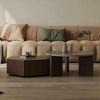 Coffee Table Modern Minimalist Round Side Table Set Small Coffee Table for Living Room, Space-Saving Design Tea Table