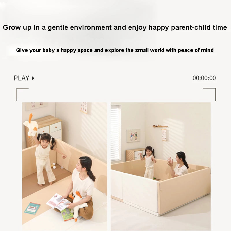 2-in-1 Baby Playpen & Baby Play Mat Baby Soft Game Fence
