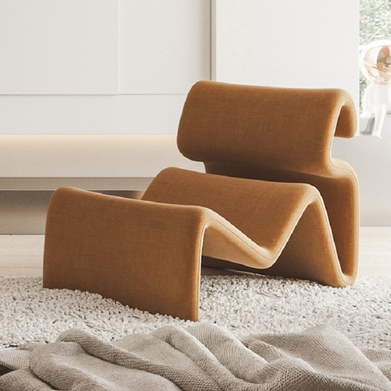 Modern Nordic Style Lazy Lounge Chair – Comfy Cashmere Single Sofa Recliner