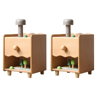 Solid Wood Kids Bedside Table Modern Simple Bedside Storage Cabinet Multifunctional Bedroom Cabinet Storage Cabinet