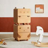 Cute Children's Nightstand - Wood - 2 Styles