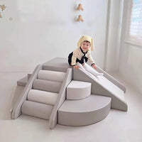 Climbing Blocks Kids Climbing Soft Foam Building Blocks Slide Step Ladder Rainbow Ladder Indoor Activity Playset, for Home Kindergarten Playground