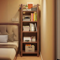 Floor-to-Ceiling Ladder Bookshelf, Solid Wood Multi-Layer Storage Bookcase Bookshelf for Living Room and Bedroom