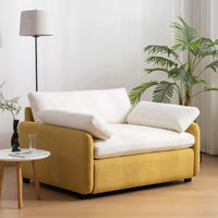 Oversized Living Room Accent Chair, Modern Chenille Upholstered Wider Seat Leisure Armchair Color Blocking Sofachair with 2 Pillows and Removable Cover for Home Apartment,Bedroom,Office
