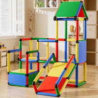 Kids Playground Set – Indoor & Outdoor Playset with Toddler Slide, Indoor Climbing for Kids, & Jungle Gym-Backyard Playground Set & Educational Toys