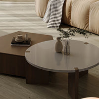 Coffee Table Modern Minimalist Round Side Table Set Small Coffee Table for Living Room, Space-Saving Design Tea Table