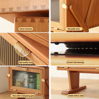 Modern Nightstands Creative Night Side Table Wood Nightstand With Drawer Storage Cabinet Cabinet Country Vintage Cherry Wood