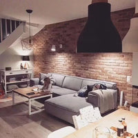 PU 3D Faux Brick Wall Panels Red Brick Wall Panel Imitation Stone Wall Panel
