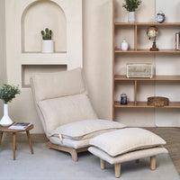 Adjustable Folding Floor Chair, Ergonomic Sofa Bed with Soft Fabric for Living Rooms, Guest Rooms