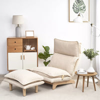 Adjustable Folding Floor Chair, Ergonomic Sofa Bed with Soft Fabric for Living Rooms, Guest Rooms