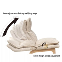 Adjustable Folding Floor Chair, Ergonomic Sofa Bed with Soft Fabric for Living Rooms, Guest Rooms