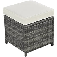 6-Piece Outdoor Sectional Furniture Set with Storage Box and Adjustable Seat, All Weather Rattan Sofa Set with Removable Covers and Tempered Glass Top Table for Garden Patio