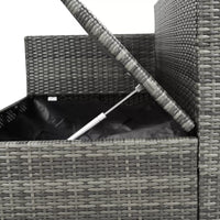 6-Piece Outdoor Sectional Furniture Set with Storage Box and Adjustable Seat, All Weather Rattan Sofa Set with Removable Covers and Tempered Glass Top Table for Garden Patio