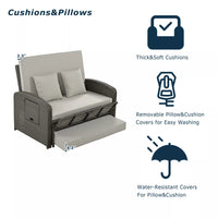 Wicker Rattan Double Chaise Lounge, 2-Person Reclining Daybed with Adjustable Back and Cushions, Free Furniture Protection Cove