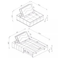 Convertible Pull Out Sleeper Sofa Bed, Modern PU Leather( or Linen Fabric) 2-in-1 Single Lazy Sofa, Ottoman with Backrest and Pillow for Living Room, Bedroom, Office, Lounge