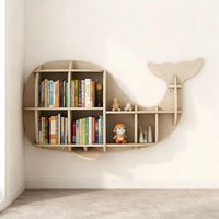 Kids Creative Dolphin & Whale Bookshelf Locker Wooden