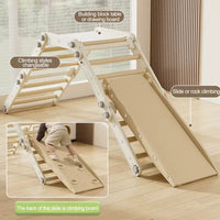 Foldable 3 in 1 Climbing Triangle Ladder Indoor Kids Play Gym Activity Climber Structure Toys