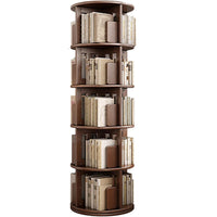 Solid Wood Rotating Bookshelf,Round Rotating Bookcase 360 Display,Floor Standing Bookcase for Kids & Adults,Corner Bookshelf