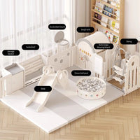 Eco-Friendly Baby Playpen , External Safety Lock, Easy Installation, and PVC Suction Base - Perfect for Home, Mall, and Kindergarten Use