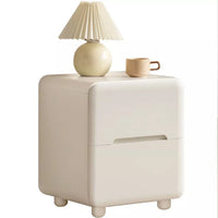 Bedside Table for Bedroom, White Storage Cabinet with Drawers, Solid Wood Bedside Cabinet Small Cabinet for Living Room, Bedroom, Study Room,Nightstand Furniture