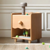 Solid Wood Kids Bedside Table Modern Simple Bedside Storage Cabinet Multifunctional Bedroom Cabinet Storage Cabinet