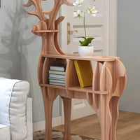 Creative Kids Bookshelf Wooden elk Animal Bookshelf