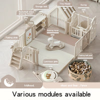 Indoor Newborn Playpen & Play Yard Play Pen with Toys and House | Glowing Moon Bear