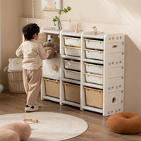 Classic Children's Toy Multi-layer Storage Rack, Baby Storage Cabinet Rack Storage Rack