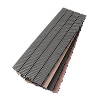 12''x 36'' Interlocking Composite Deck Tiles - Brown (Pack of 5)