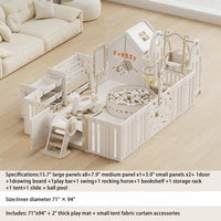 Eco-Friendly Baby Playpen , External Safety Lock, Easy Installation, and PVC Suction Base - Perfect for Home, Mall, and Kindergarten Use