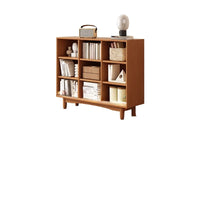 Solid Wood 35 Inch Hight Storage Bookcase, with 4 Shelves Closed Back, Wood Bookshelf, Storage Bookcase For the Living Room, Study Room and Office