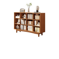 Solid Wood 35 Inch Hight Storage Bookcase, with 4 Shelves Closed Back, Wood Bookshelf, Storage Bookcase For the Living Room, Study Room and Office