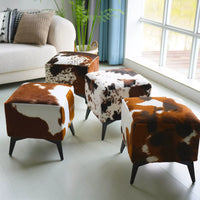 Foot Stool Small Ottoman Foot Rest, Velvet Foot Stools Pouf Ottoman Step Stool with Padded Seat, Footstool with Black Legs for Living Room, Entryway