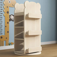 Children's Multi-functional Solid Wood 360° Rotating Bookshelf with Blackboard childrens storage shelves