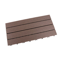 12''x 24'' Interlocking Composite Deck Tiles - Brown (Pack of 10)