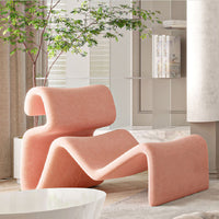 Modern Nordic Style Lazy Lounge Chair – Comfy Cashmere Single Sofa Recliner