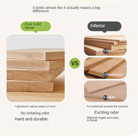 Art Deco Kids Nightstand with 1 Shelf, Timber Countertop, and Compartment Drawer, Wood Color