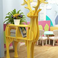 Creative Kids Bookshelf Wooden elk Animal Bookshelf